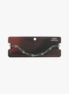 Social Collision® Bejeweled Safety Pin Choker