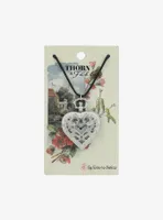 Thorn & Fable Ornate Heart Watch Cord Necklace