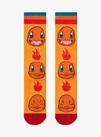 Pokémon Charmander Faces Lined Crew Socks - BoxLunch Exclusive