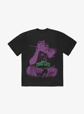 Tupac Purple Smoke Boyfriend Fit Girls T-Shirt