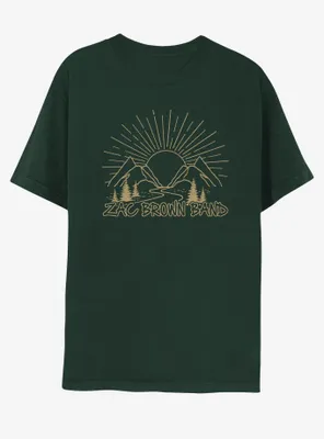 Zac Brown Band Mountains Boyfriend Fit Girls T-Shirt