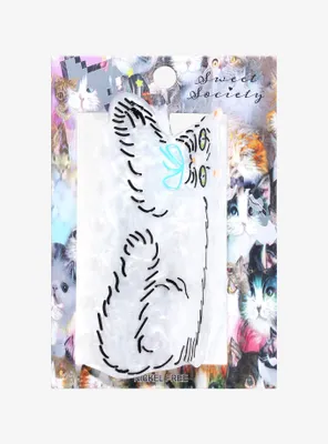 Sweet Society White Cat Doodle Claw Hair Clip