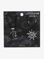 Cosmic Aura Celestial Crystal Stone Best Friend Cord Necklace Set