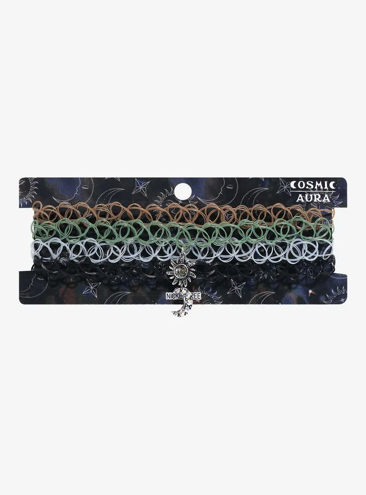 Cosmic Aura Earthy Celestial Tattoo Choker Set