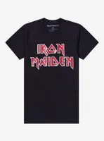 Iron Maiden Glitter Logo Boyfriend Fit Girls T-Shirt