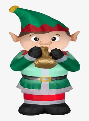 Elf Playing Trumpet Animated Airblown