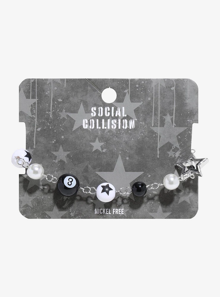 Social Collision® 8 Ball Star Chain Bracelet