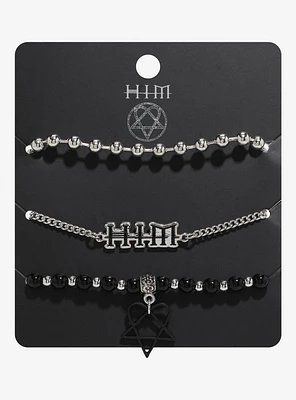 HIM Logo Chain Bracelet Set