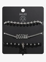 HIM Logo Chain Bracelet Set