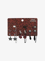 Social Collision® Leopard Heart Earring Set