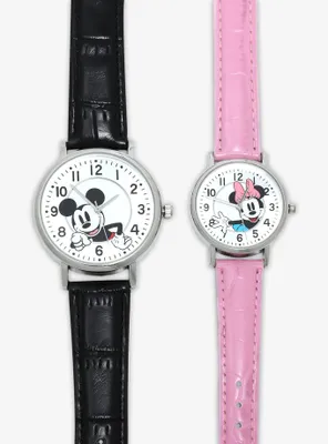 Disney Mickey Mouse & Minnie Mouse Watch Set