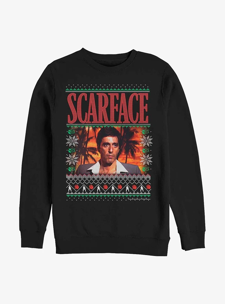 Scarface Tony Montana Ugly Christmas Sweatshirt