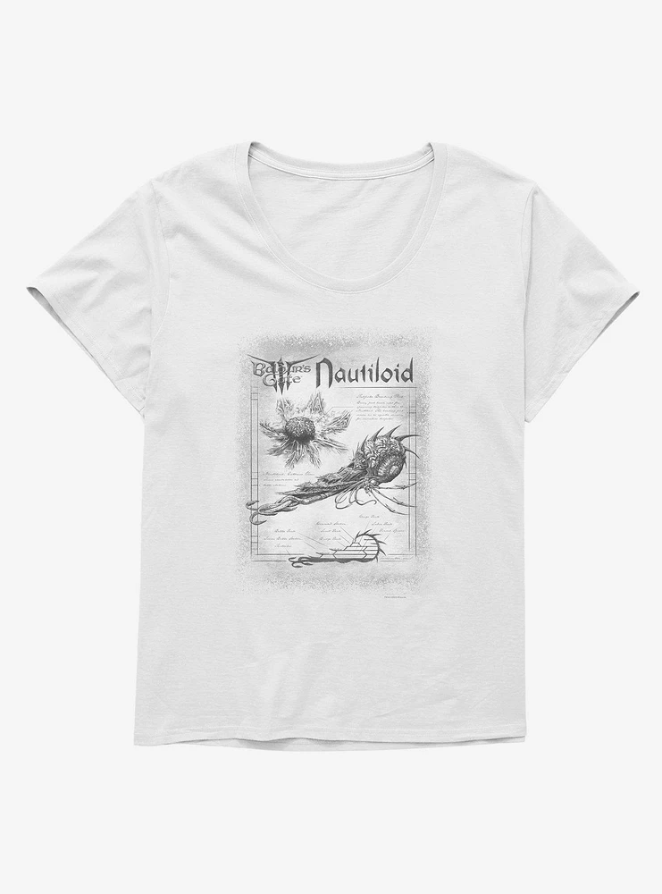 Dungeons & Dragons Nautiloid Ship Schematics Baldur's Gate Girls T-Shirt Plus