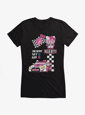 Hello Kitty Ready Set Go Racing Car Girls T-Shirt