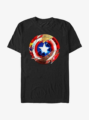 Marvel Captain America Torn Shield T-Shirt