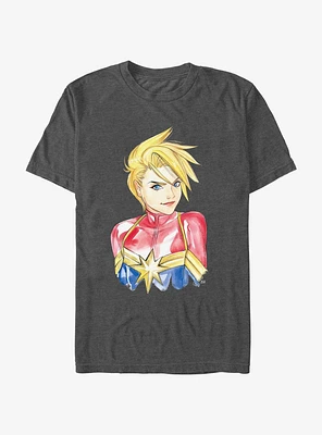 Marvel Captain Watercolor Sketch T-Shirt