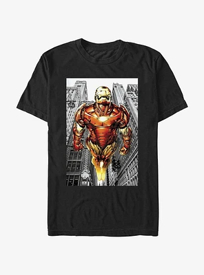 Marvel Iron Man Flying Through T-Shirt