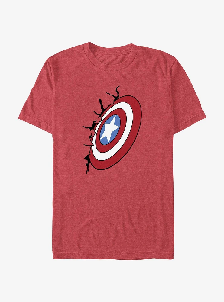 Marvel Captain America Cracked Shield T-Shirt