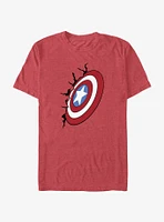 Marvel Captain America Cracked Shield T-Shirt