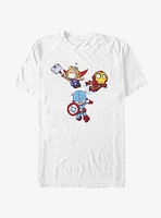 Marvel Avengers Chibi Thor Iron Man Captain America T-Shirt