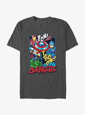 Marvel Avengers Pop Comic Panels T-Shirt