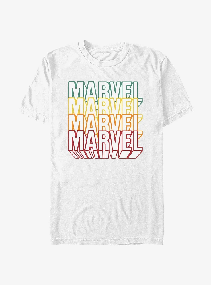 Marvel Block Logo Repeat T-Shirt