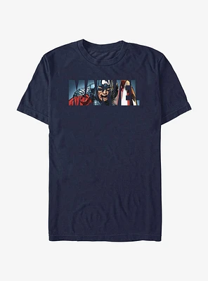 Marvel Captain America Logo Fill T-Shirt
