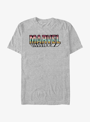 Marvel Logo 3D Rainbow T-Shirt