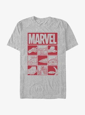 Marvel Vehicle Boxes T-Shirt