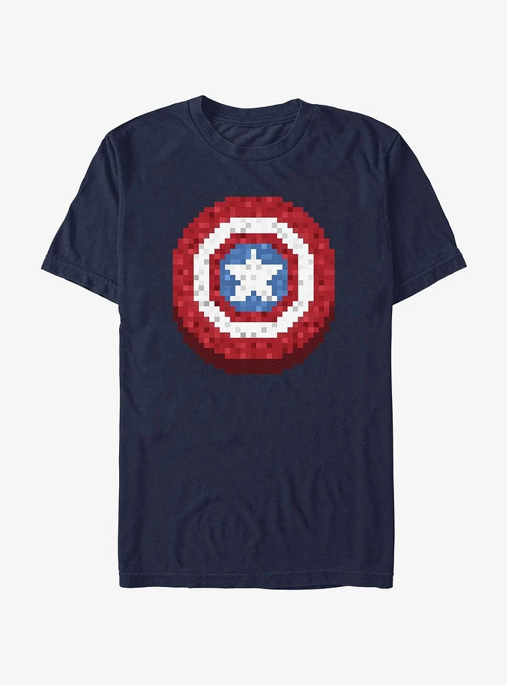 Marvel Captain America Pixelated Shield T-Shirt