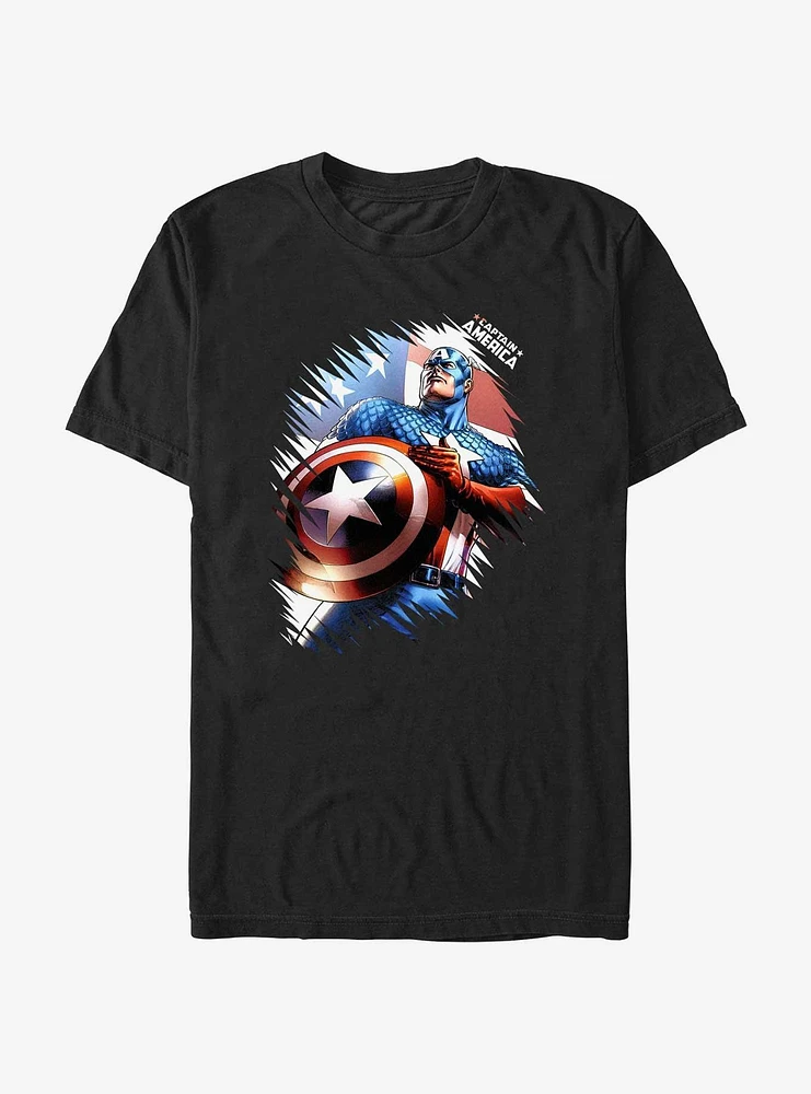 Marvel Captain America Old Glory T-Shirt