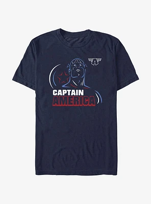 Marvel Captain America Tall Standing Cap T-Shirt