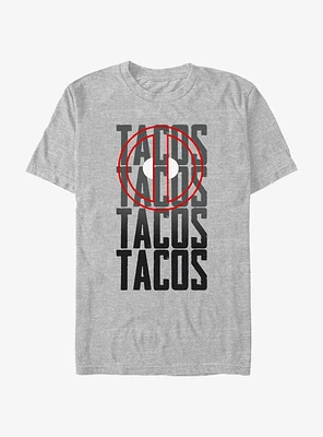 Marvel Deadpool Tacos Stacked T-Shirt