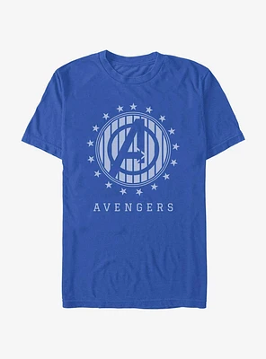 Marvel Avengers Striped Logo T-Shirt