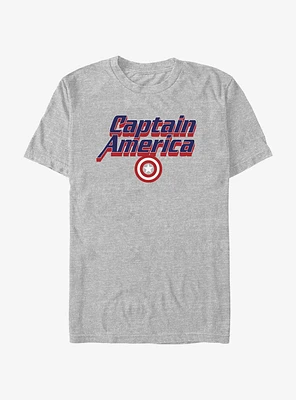 Marvel Captain America Blocked Letters T-Shirt