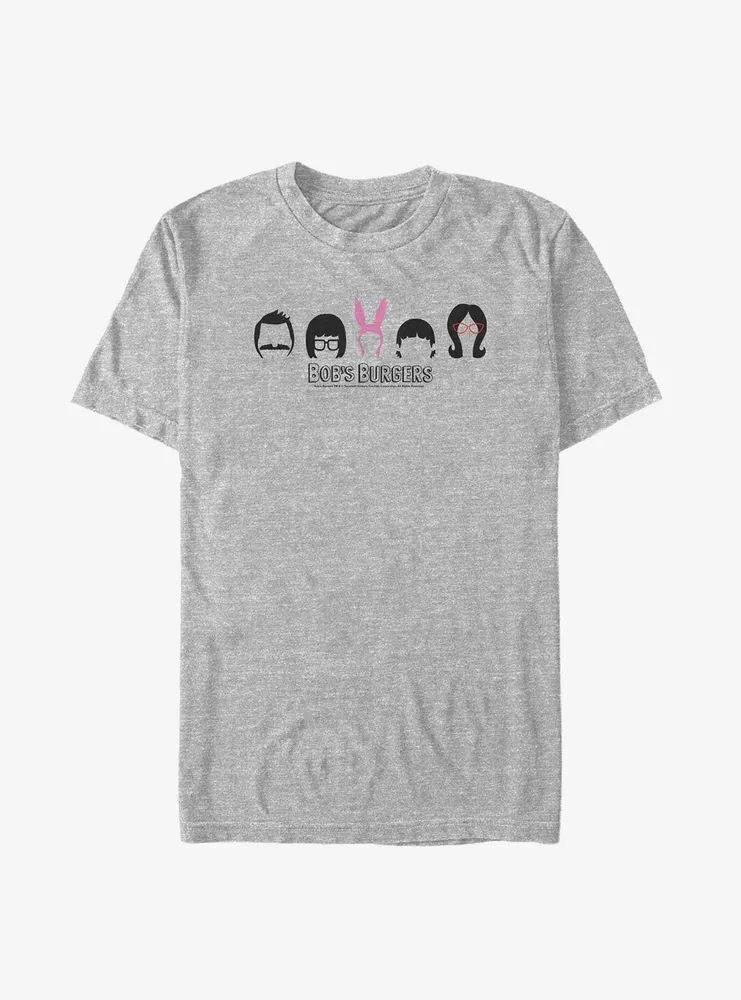 Bob's Burgers Hair Lineup Big & Tall T-Shirt