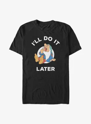 Disney Snow White and the Seven Dwarfs Sleepy Do It Later Big & Tall T-Shirt