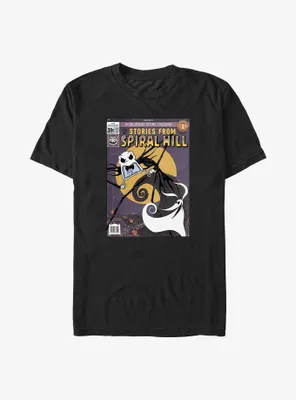 Disney The Nightmare Before Christmas Spiral Hill Comic Jack and Zero Big & Tall T-Shirt