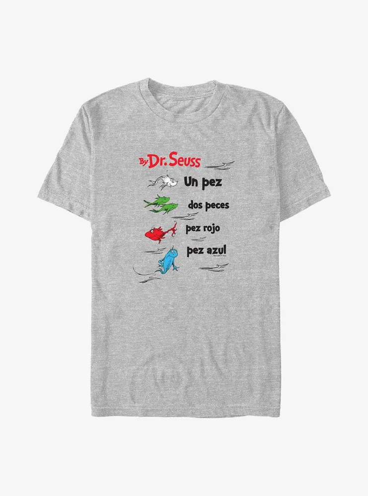 Dr. Seuss One Fish Two Red Blue Spanish Big & Tall T-Shirt