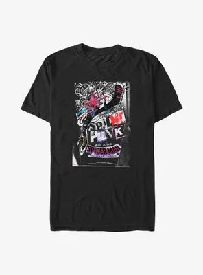 Marvel Spider-Man: Across The Spider-Verse Spider-Punk Poster Big & Tall T-Shirt