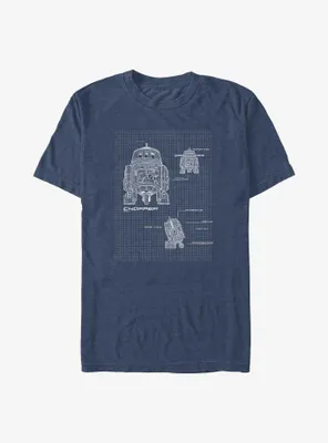 Star Wars: Rebels Chopper Schematics Blueprint Big & Tall T-Shirt