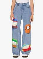 South Park Characters Wide Leg Denim Pants