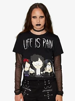 South Park Goth Kids Fishnet Girls Long-Sleeve Twofer