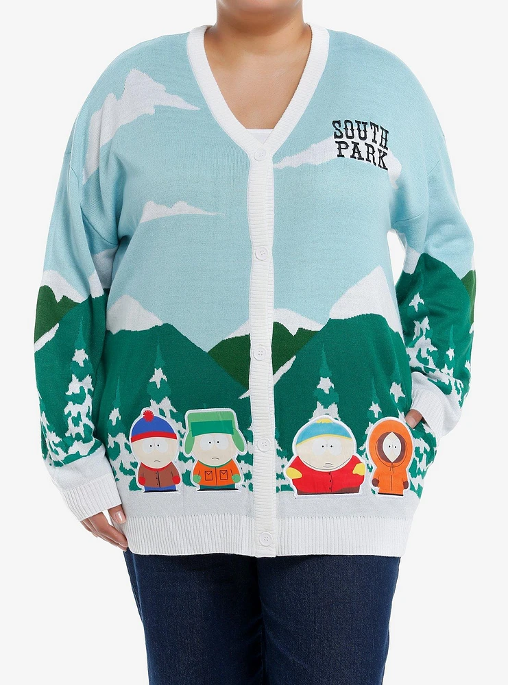 South Park Group Mountains Girls Cardigan Plus