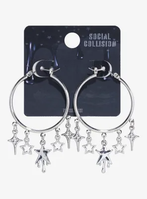 Social Collision® Drippy Star Hoop Earrings