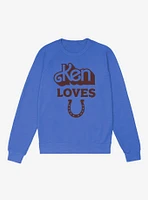 Barbie Movie Ken Loves "U" Horseshoe French Terry Sweatshirt