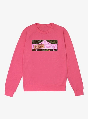 Barbie Movie Ken Way Street Sign French Terry Sweatshirt