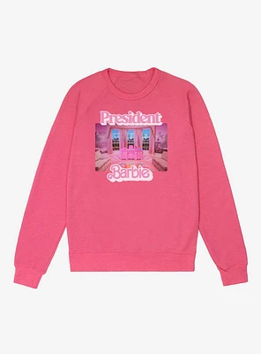 Barbie Movie President Pink Oval Office French Terry Sweatshirt
