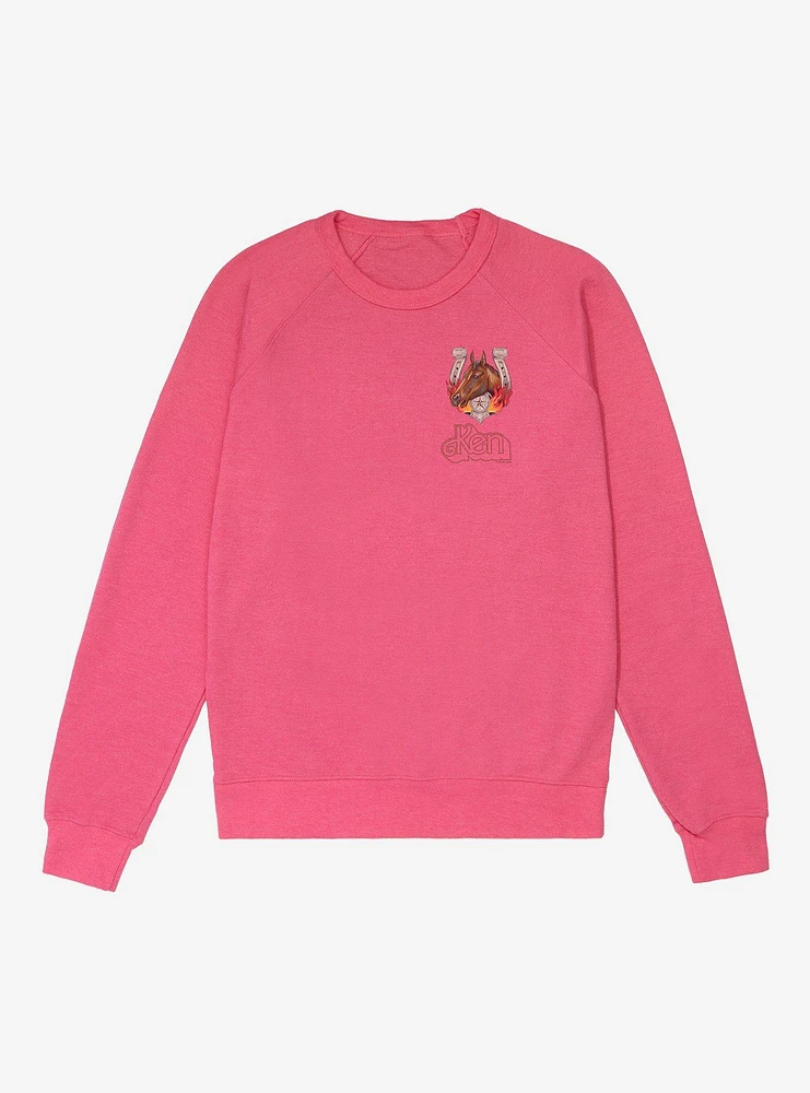 Barbie Movie Horseshoe Flame Logo French Terry Sweatshirt