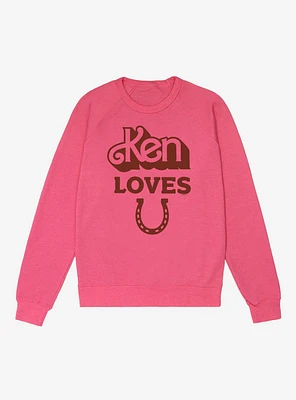 Barbie Movie Ken Loves "U" Horseshoe French Terry Sweatshirt